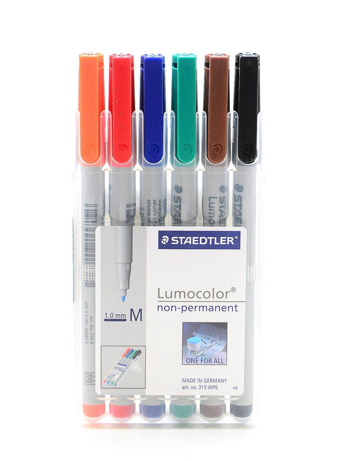 Lumocolor Non-permanent 6 Pack Mat Markers