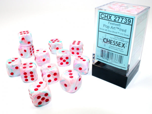 Chessex: D6 Festive™ DICE SET - 16MM
