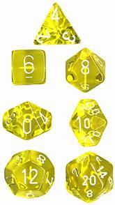 Chessex: Translucent Polyhedral Dice Set 7 Set