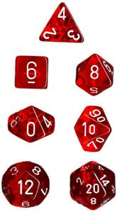 Chessex: Translucent Polyhedral Dice Set 7 Set