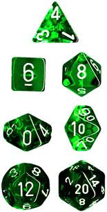 Chessex: Translucent Polyhedral Dice Set 7 Set