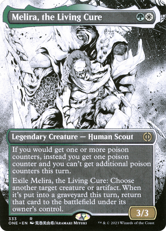 Melira, the Living Cure (Borderless Manga) [Phyrexia: All Will Be One]