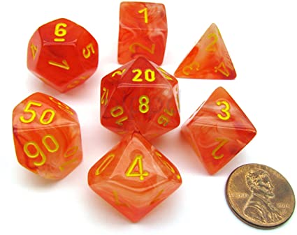 Chessex: Ghostly Glow™ Polyhedral Dice Set