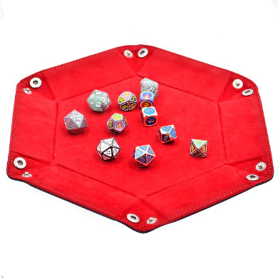 Foam Brain Games - Hexagonal Dice Trays - Leatherette & Velvet