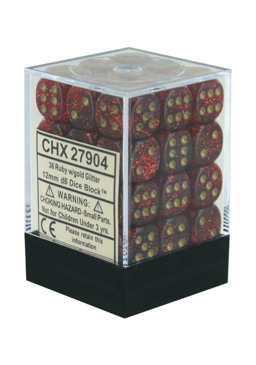 Chessex: D6 Set - 12mm - Glitter
