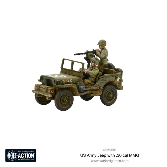 Bolt Action: World War II Wargame - US Army - Jeep with 30 Cal MMG - Reinforcements