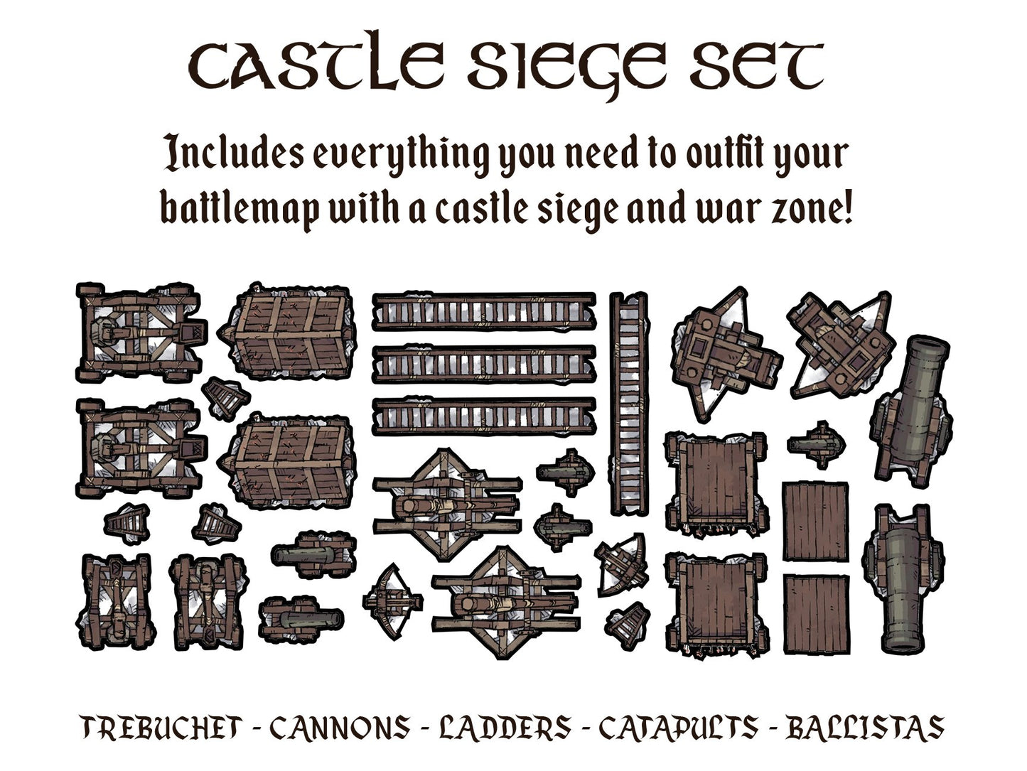 Tabletop Tokens Castle Siege Set