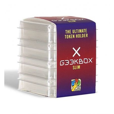 Geekbox Clear Slim Token Storage Box w/ Lid (4ct)