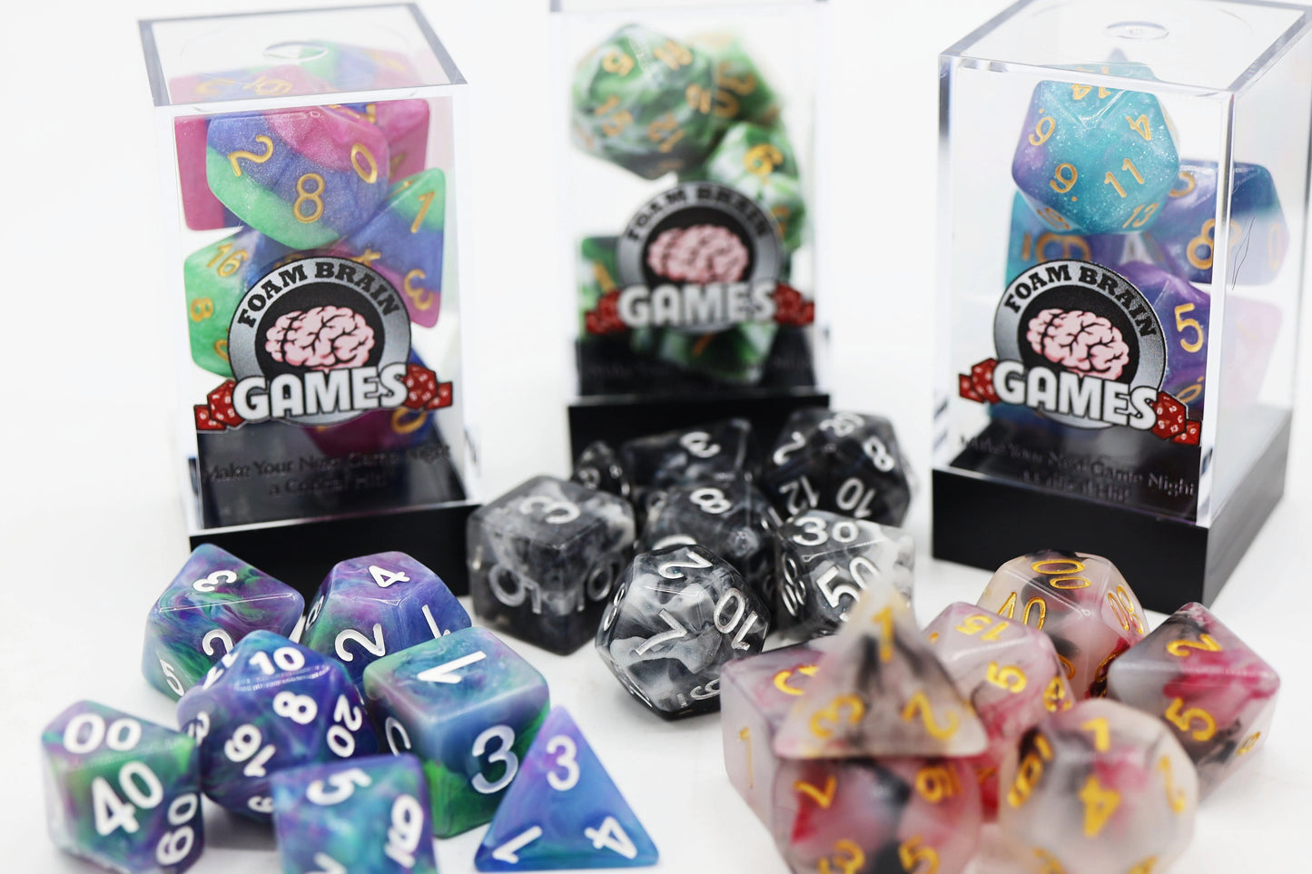 Foam Brain Games - Resin RPG Dice Sets - Multicolor