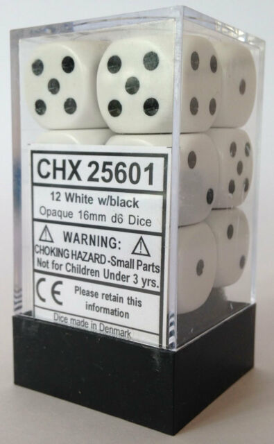 Chessex: Opaque D6 Dice Set - 16mm