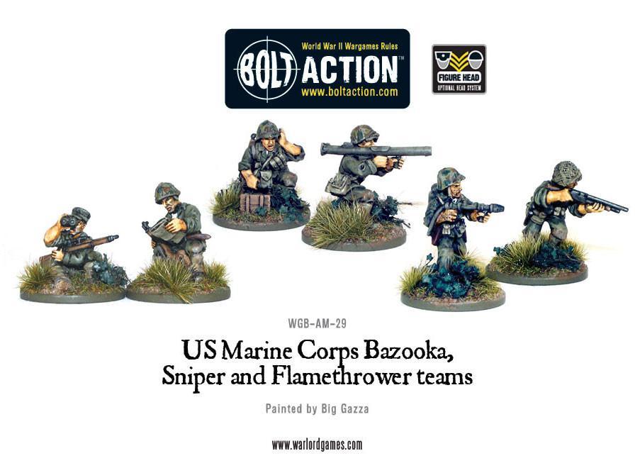 USMC Bazooka, Sniper and Flamethrower teams